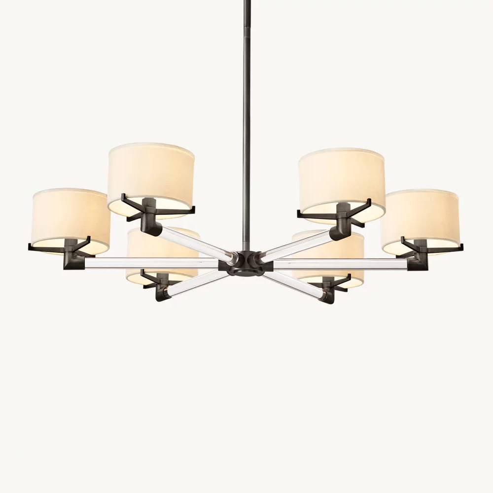 Truman Parallel Contour Round Chandelier 36"