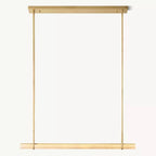 Audubon Sculpt Alabaster Single Bar Linear Chandelier 60"