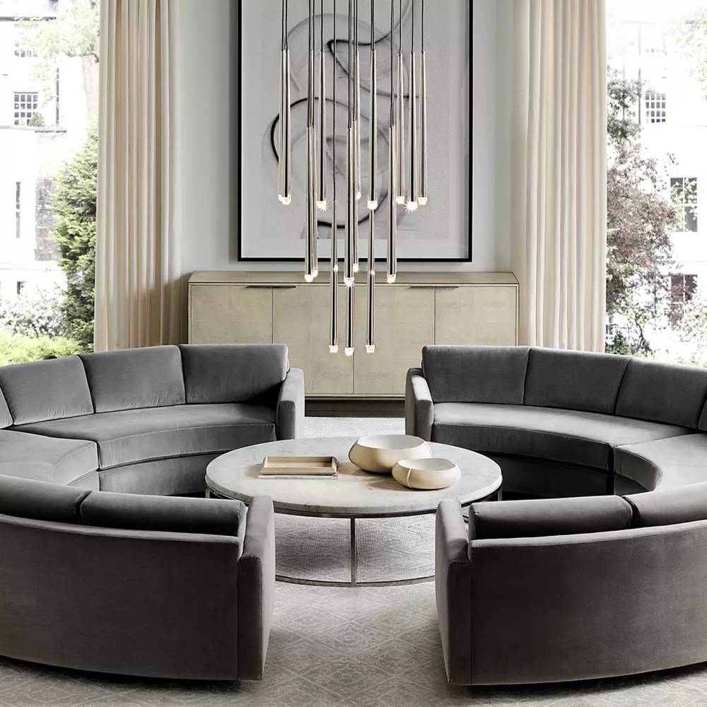 Aquitaine Faceted Cluster Round Chandelier 18"