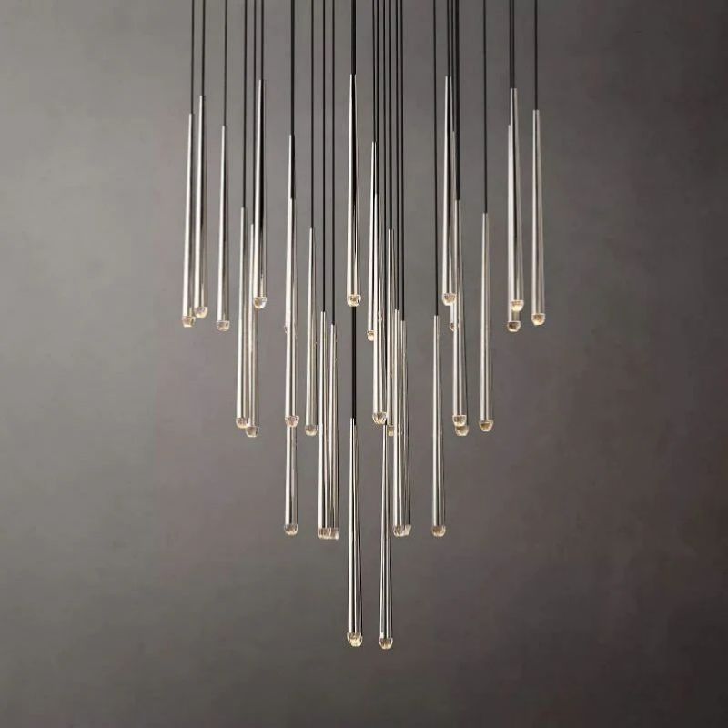 Aquitaine Faceted Cluster Round Chandelier 48"
