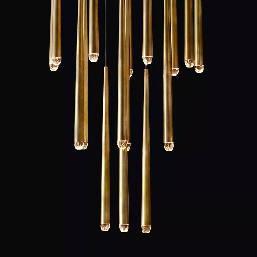 Aquitaine Faceted Cluster Round Chandelier 24"