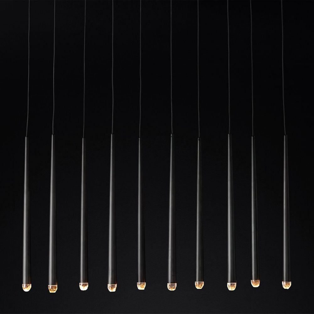 Aquitaine Faceted Cluster Linear Chandelier 48"