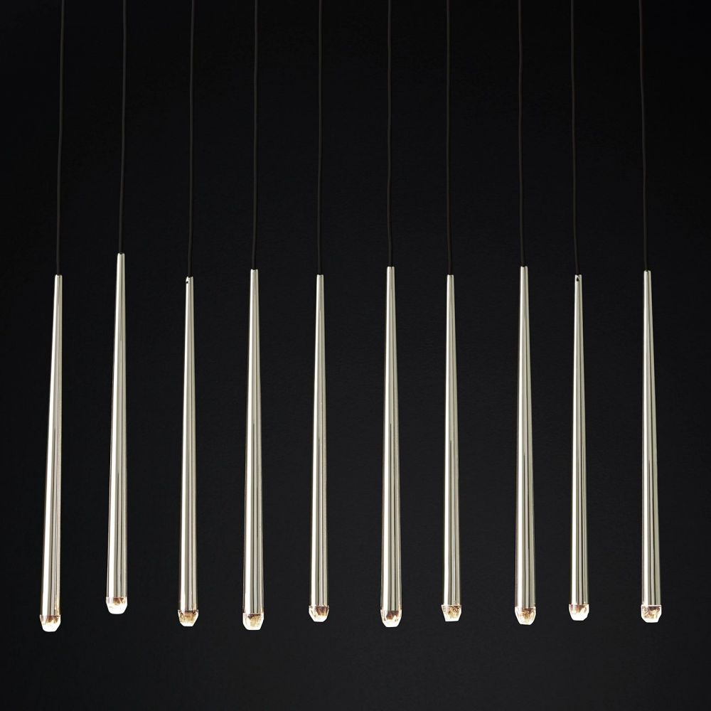 Aquitaine Faceted Cluster Linear Chandelier 48"
