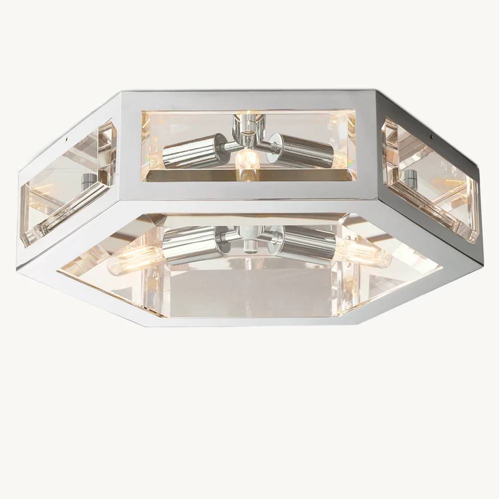 Chevalier Bevel Crystal Flush Mount