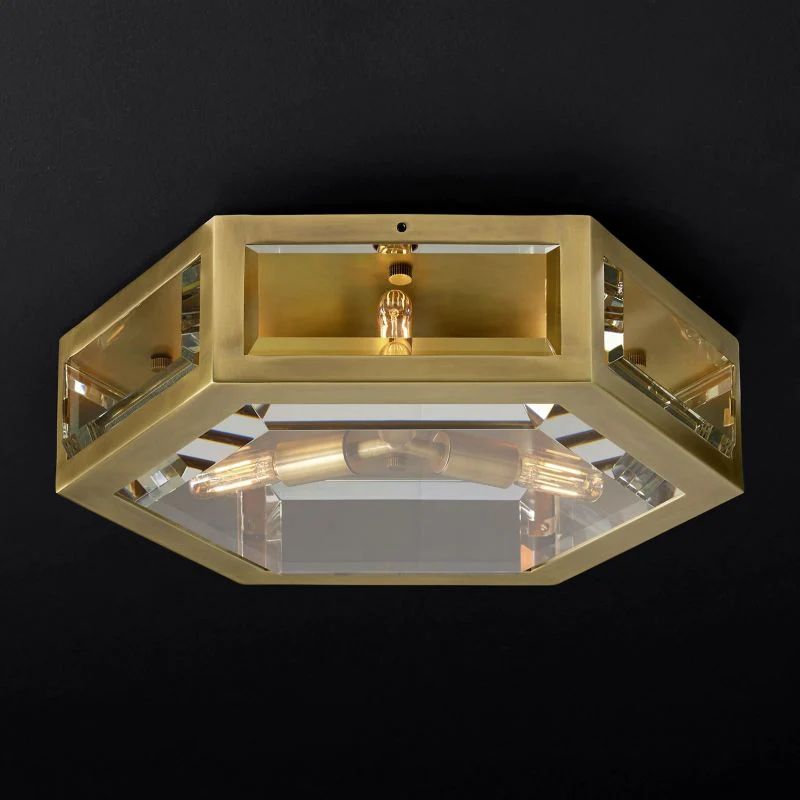 Chevalier Bevel Crystal Flush Mount