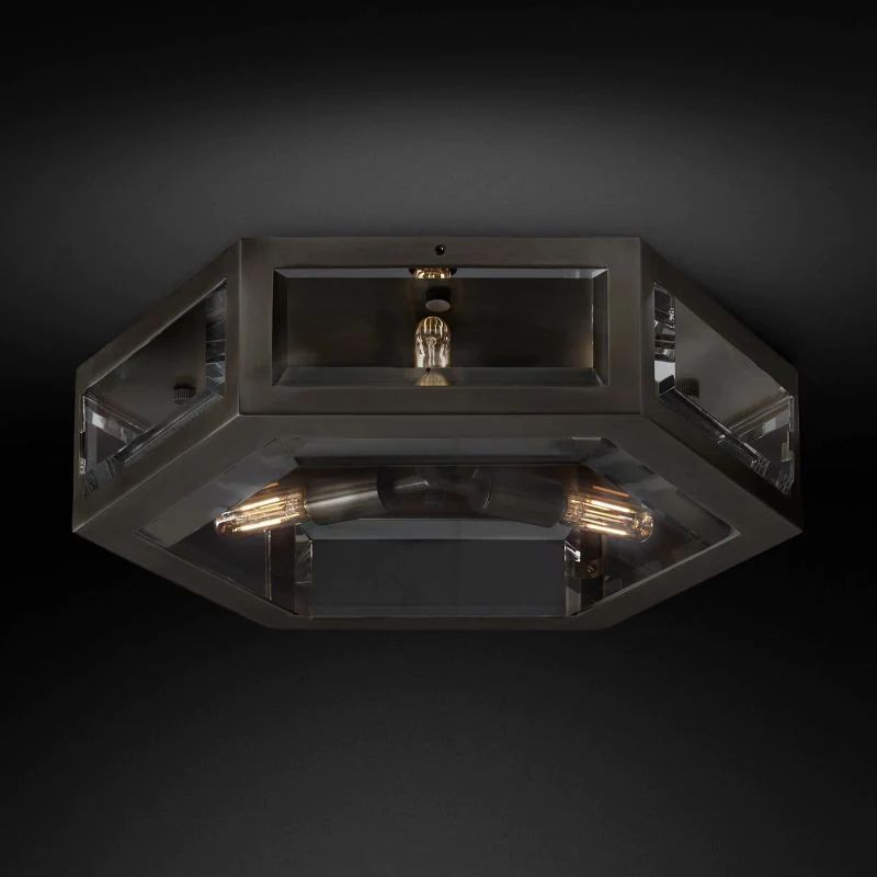 Chevalier Bevel Crystal Flush Mount