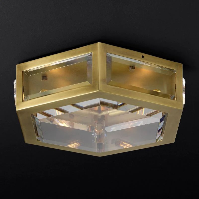 Chevalier Bevel Crystal Flush Mount