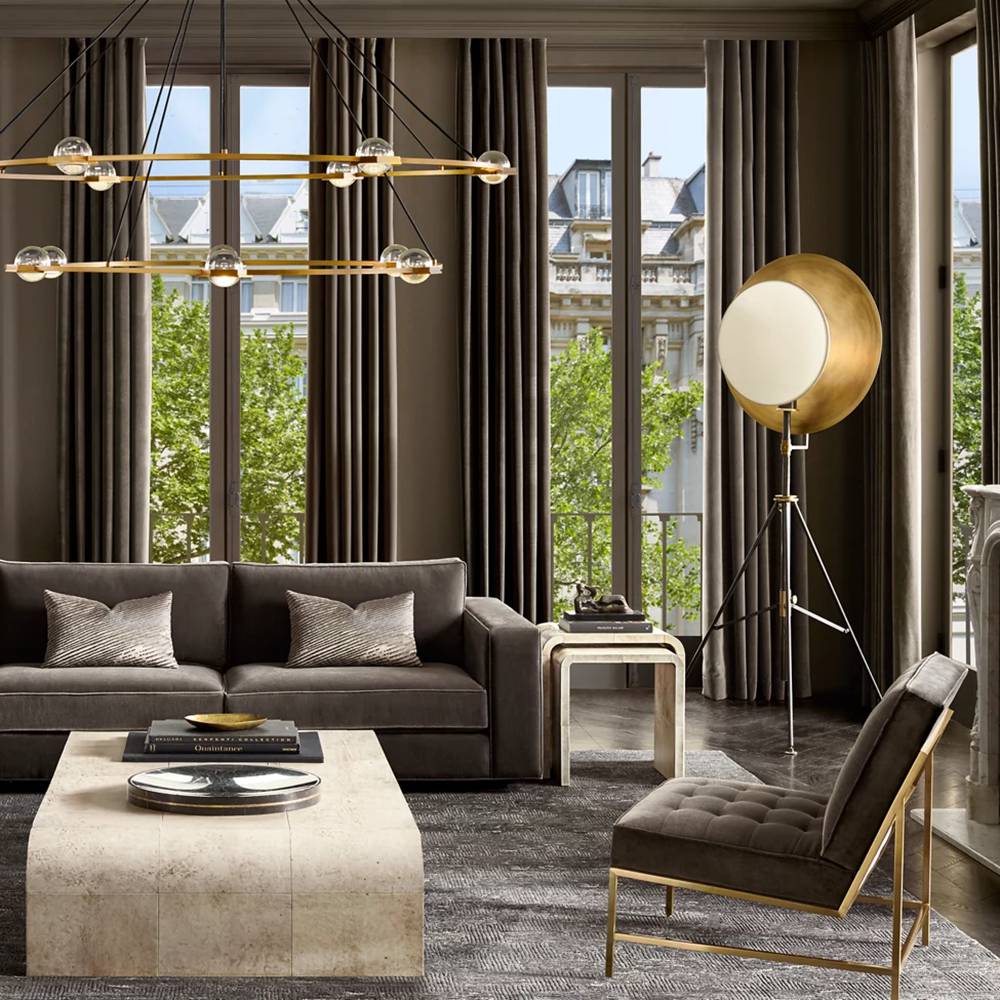 Eclatant Celestial Orbit Two-Tier Round Chandelier 48"