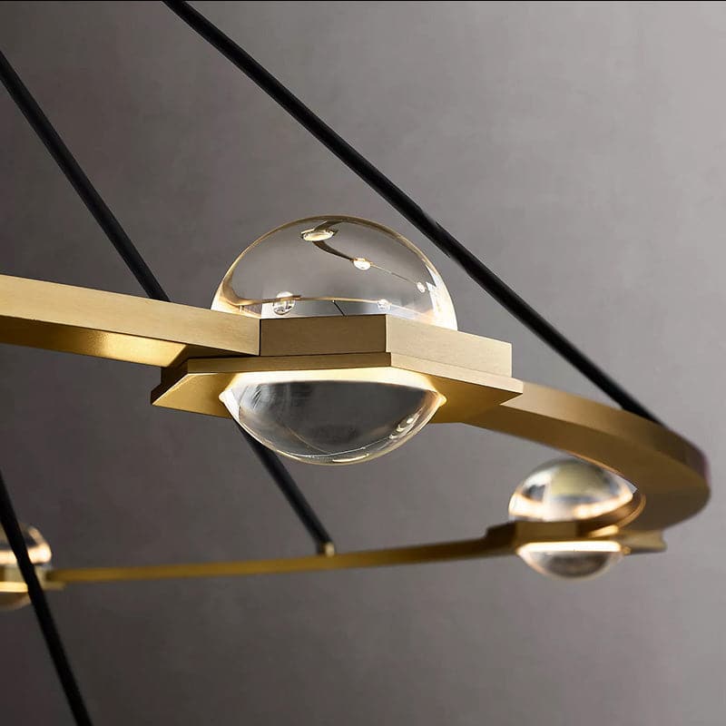 Eclatant Celestial Orbit Two-Tier Round Chandelier 60"