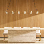 Eclatant Celestial Orbit Rectangular Chandelier 54"