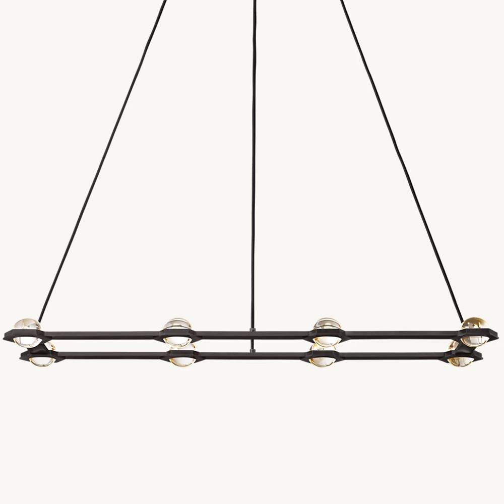 Eclatant Celestial Orbit Rectangular Chandelier 54"
