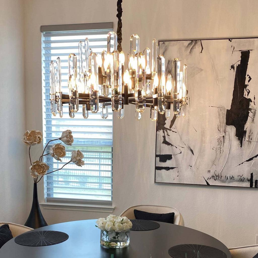 Monclair Radiant Crystal Round Chandelier 36"