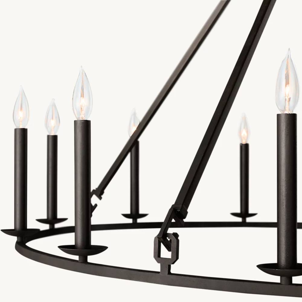 Carrick English Openwork Round Chandelier 50"