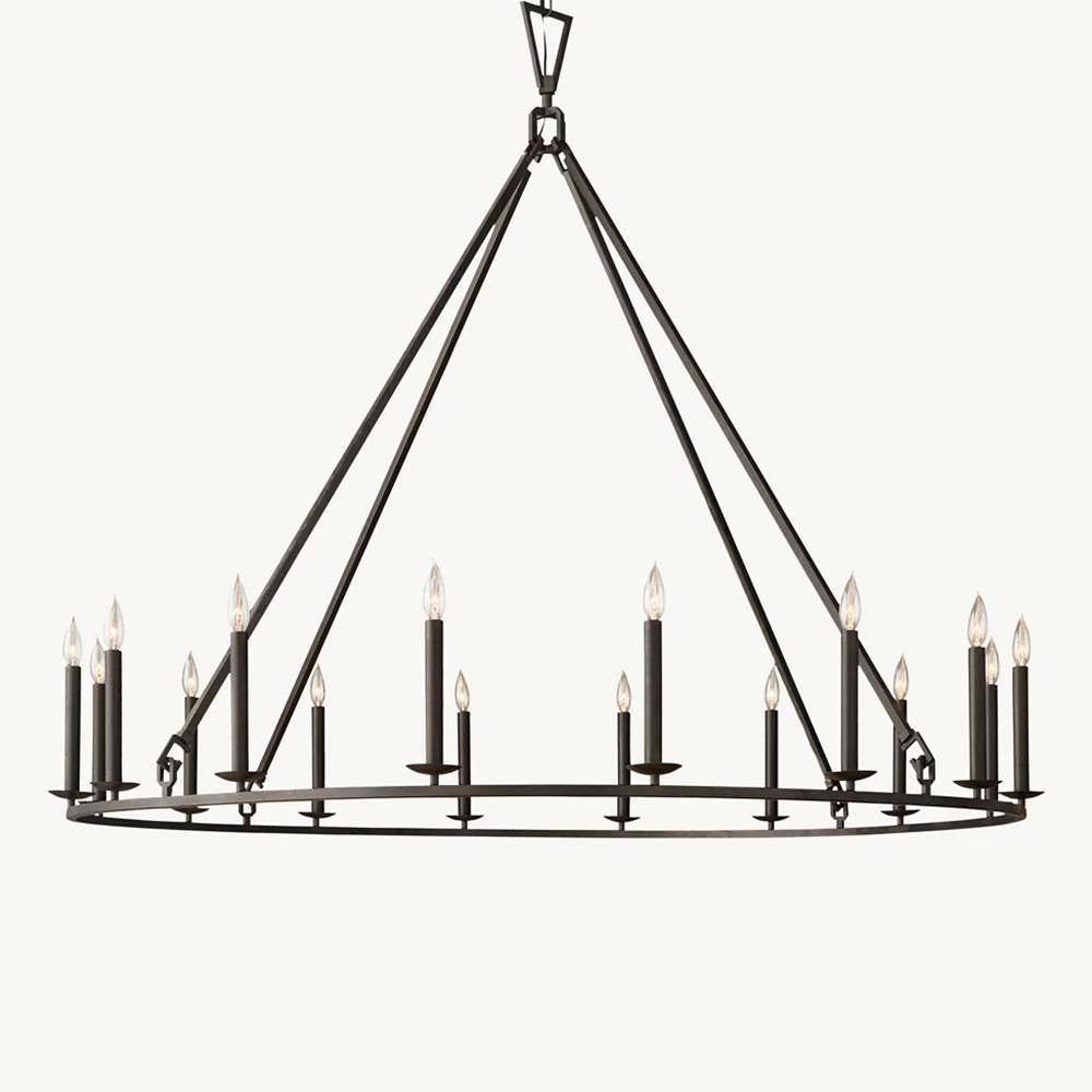 Carrick English Openwork Round Chandelier 60"