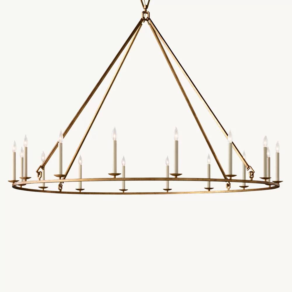 Carrick English Openwork Round Chandelier 72"