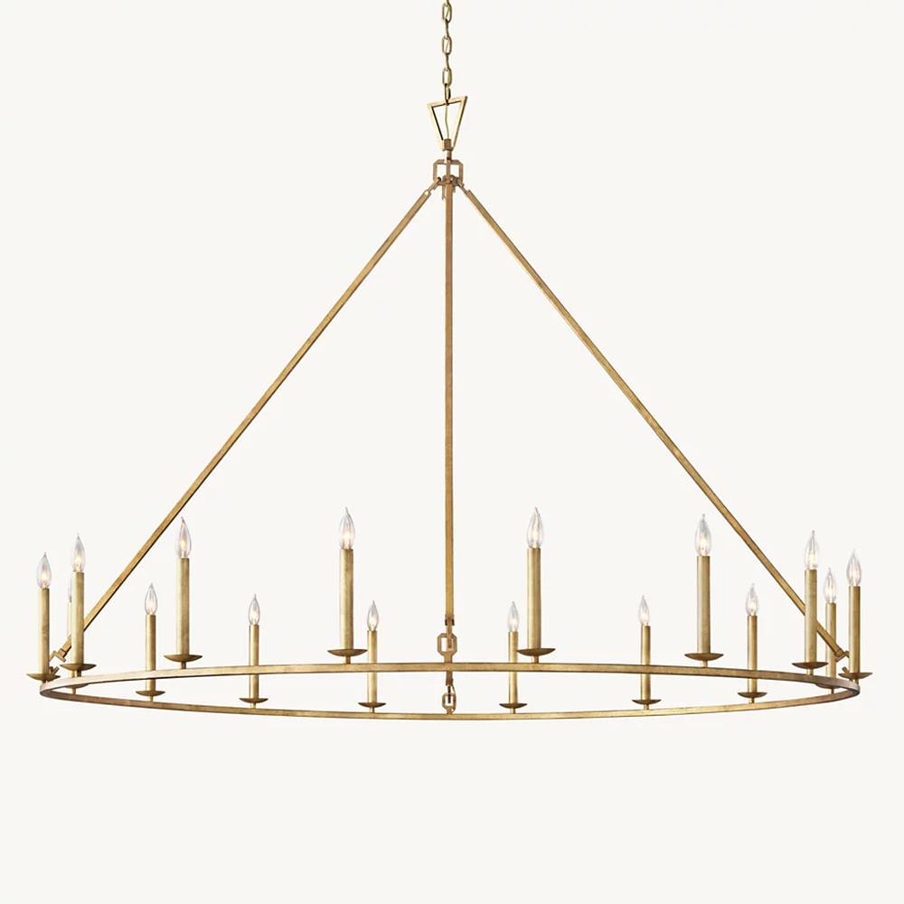 Carrick English Openwork Round Chandelier 72"