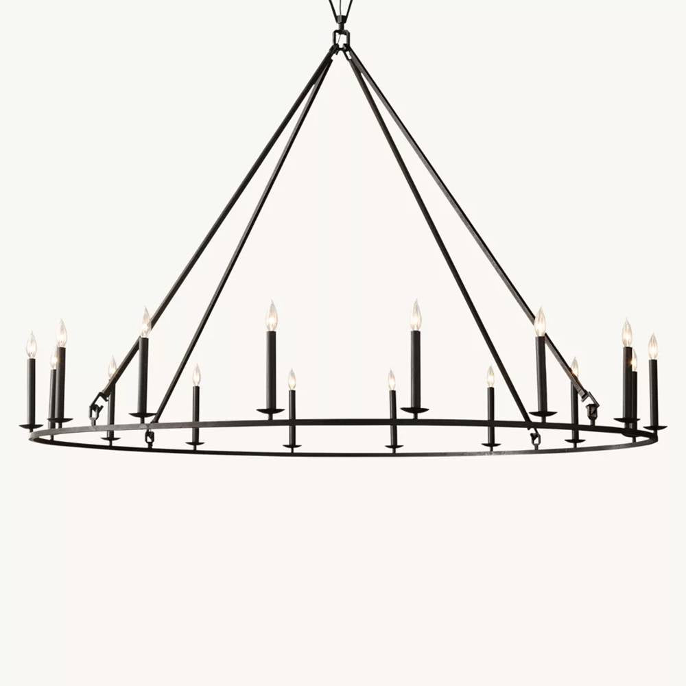 Carrick English Openwork Round Chandelier 72"