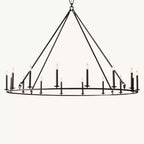 Carrick English Openwork Round Chandelier 72"