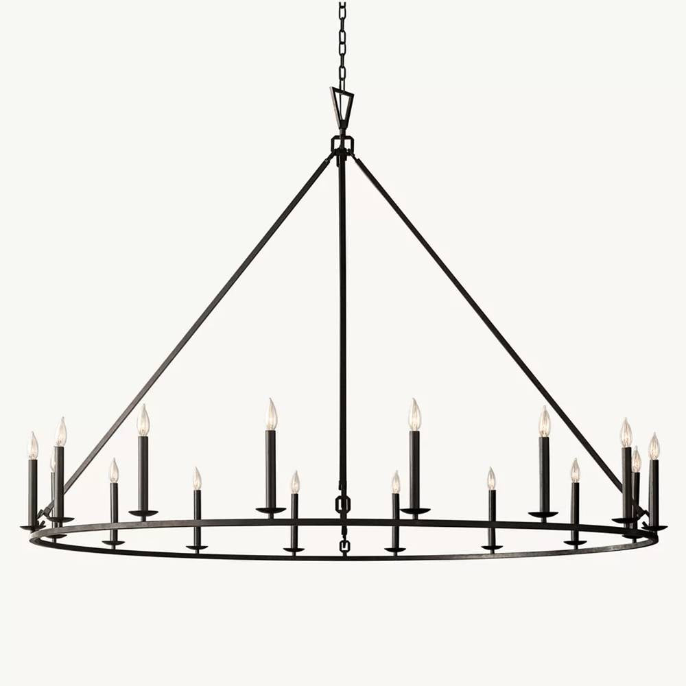 Carrick English Openwork Round Chandelier 72"