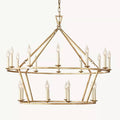 Carrick English Openwork Two-Tier Round Chandelier 40"