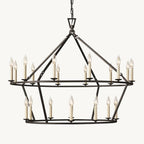 Carrick English Openwork Two-Tier Round Chandelier 40"
