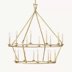Carrick English Openwork Two-Tier Round Chandelier 50"