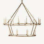 Carrick English Openwork Two-Tier Round Chandelier 62"
