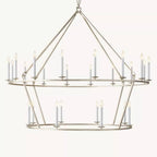 Carrick English Openwork Two-Tier Round Chandelier 62"