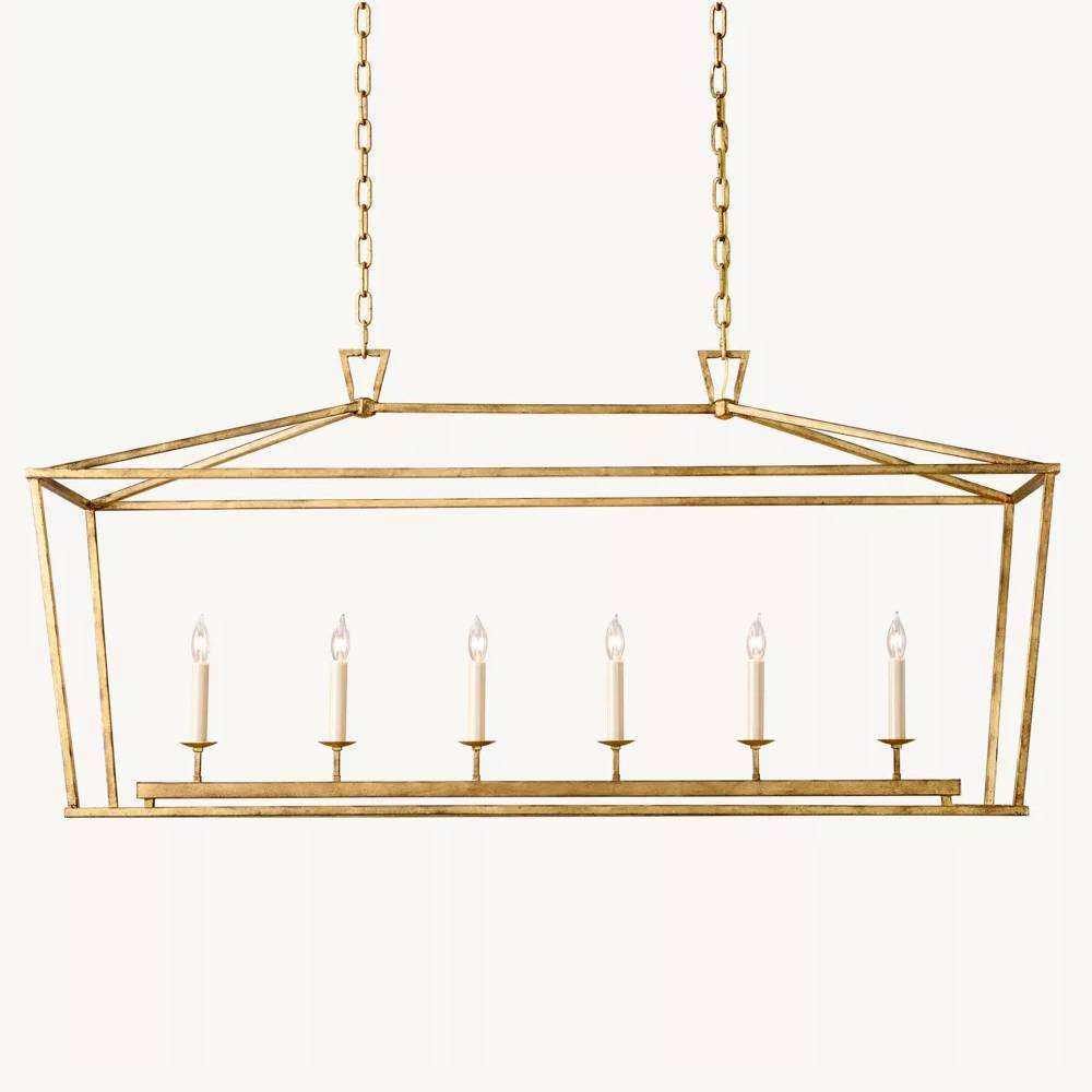 Carrick English Openwork Rectangular Chandelier 54"