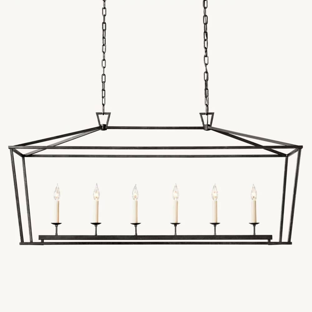 Carrick English Openwork Rectangular Chandelier 54"