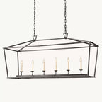 Carrick English Openwork Rectangular Chandelier 54"