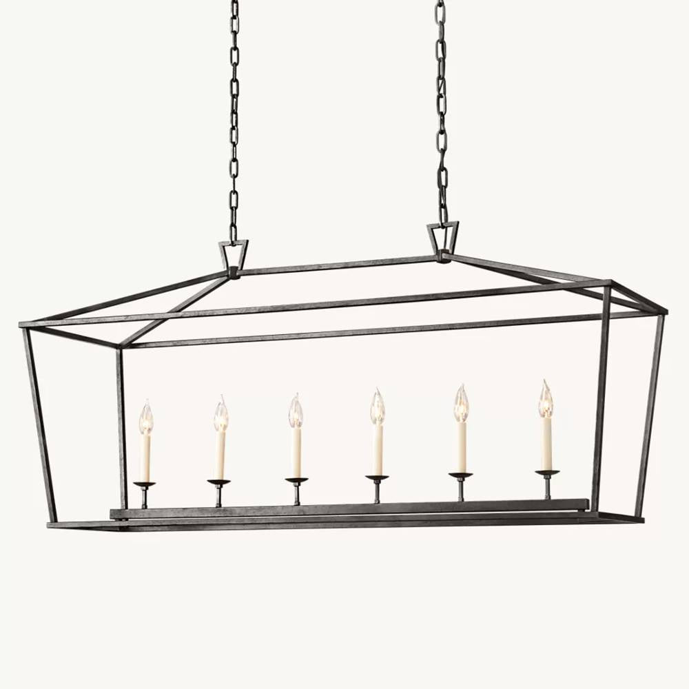 Carrick English Openwork Rectangular Chandelier 54"
