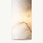 Brielle Alabaster Carved Cylinder Pendant Light