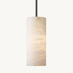 Brielle Alabaster Carved Cylinder Pendant Light
