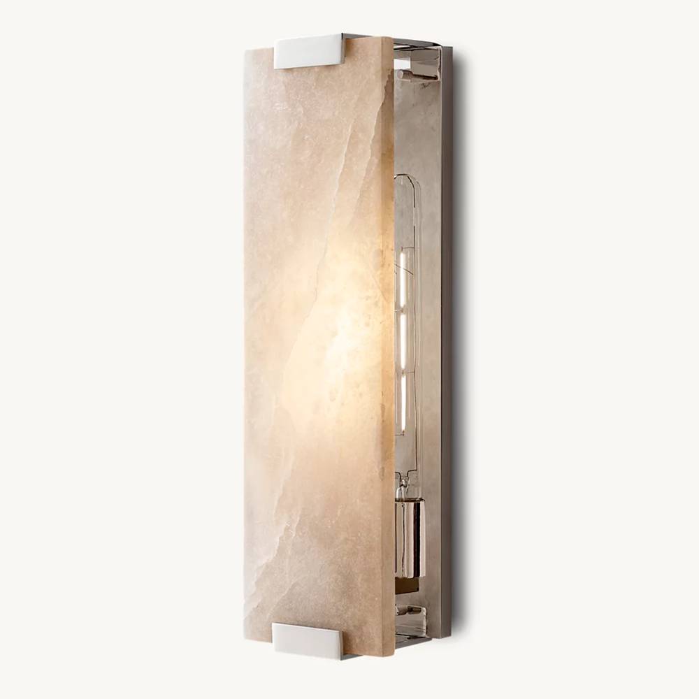 Brielle Alabaster Carved Wall Sconce