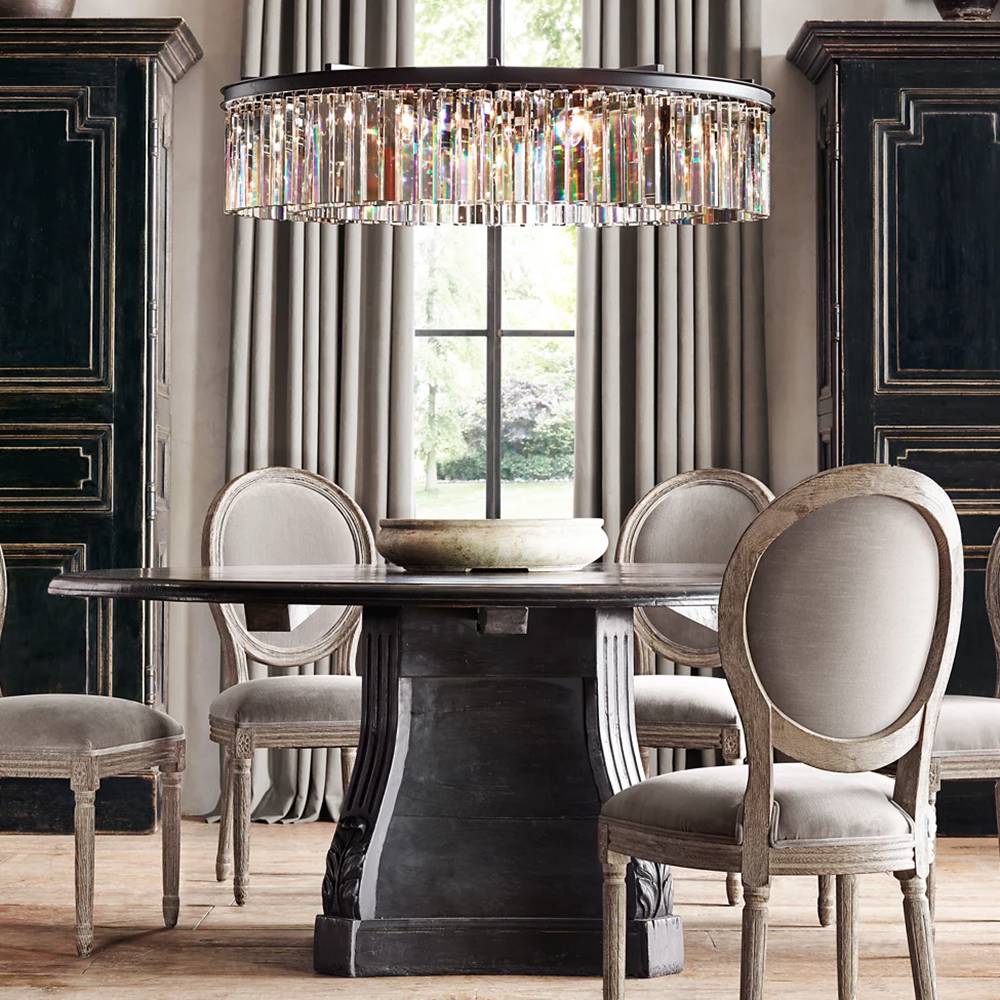 Rhys Beveled Prism Round Chandelier 43"