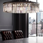 Rhys Beveled Prism Round Chandelier 43"