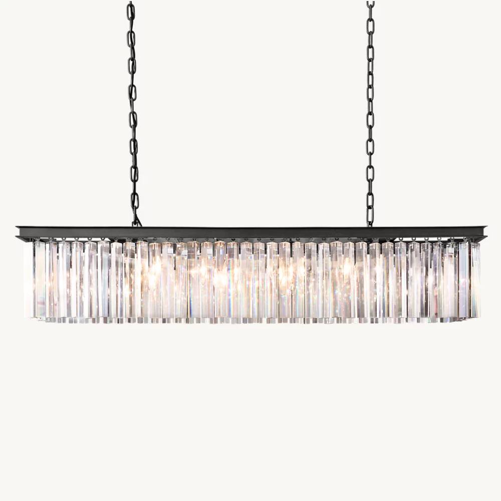 Rhys Beveled Prism Linear Chandelier 49"