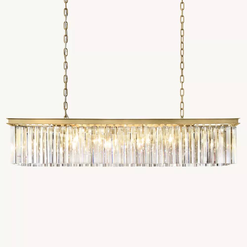 Rhys Beveled Prism Linear Chandelier 49"