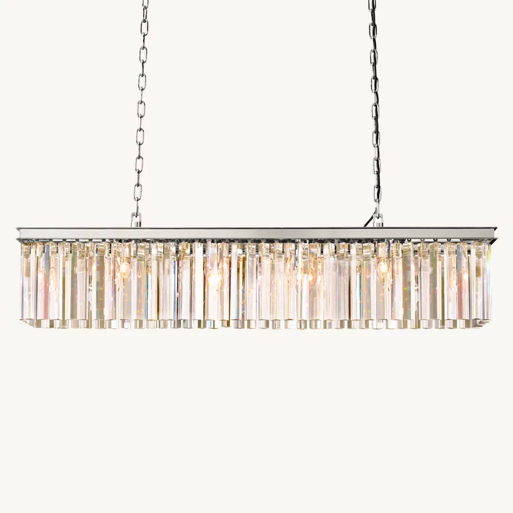 Rhys Beveled Prism Linear Chandelier 49"