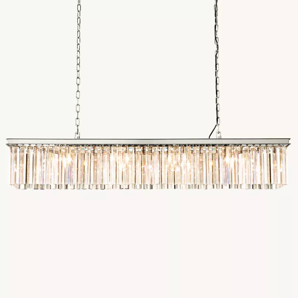 Rhys Beveled Prism Linear Chandelier 60"