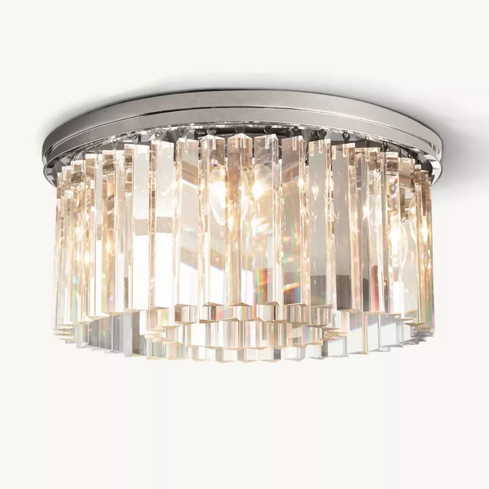 Rhys Beveled Prism Linear Flush Mount