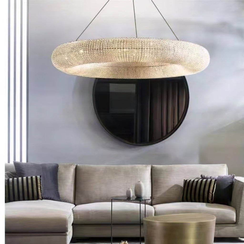 Halo Stranded Crystal Round Chandelier 72"