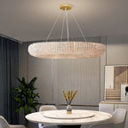 Halo Stranded Crystal Round Chandelier 72"