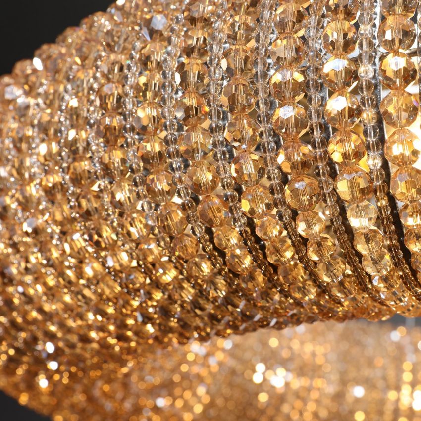 Halo Stranded Crystal Pendant Light