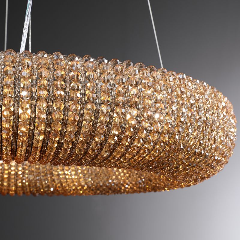 Halo Stranded Crystal Round Chandelier 72"