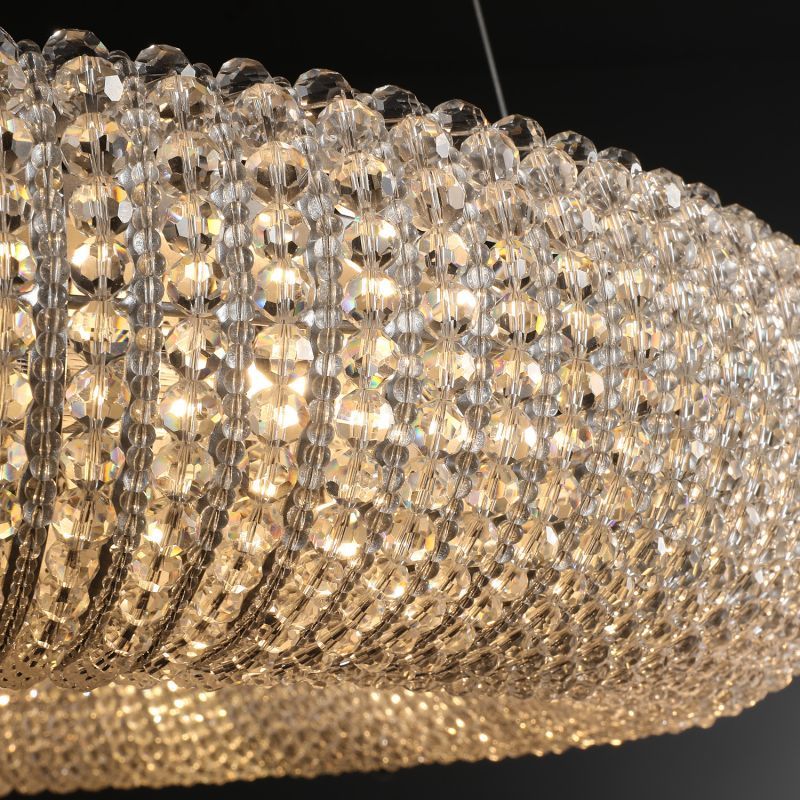 Halo Stranded Crystal Round Chandelier 41"