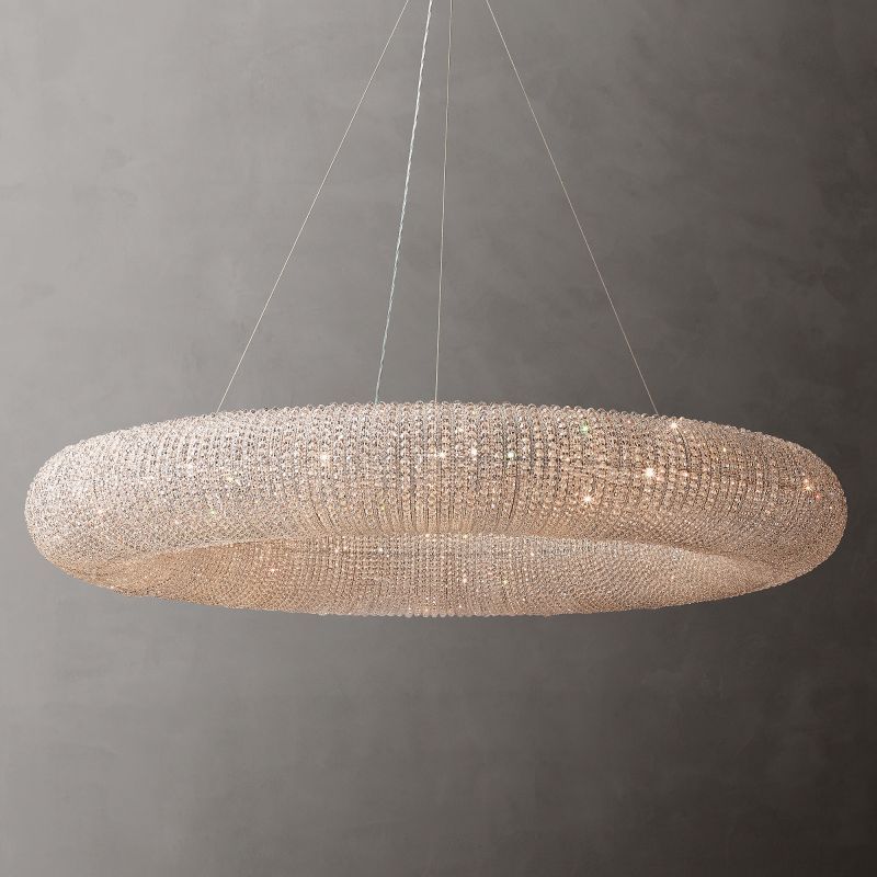 Halo Stranded Crystal Round Chandelier 72"