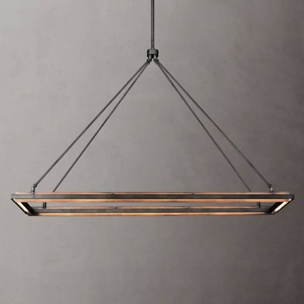 Peralta Forged Ambient Rectangular Chandelier 62"