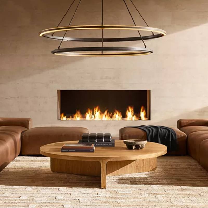 Peralta Shadow Glow Two-Tier Round Chandelier
